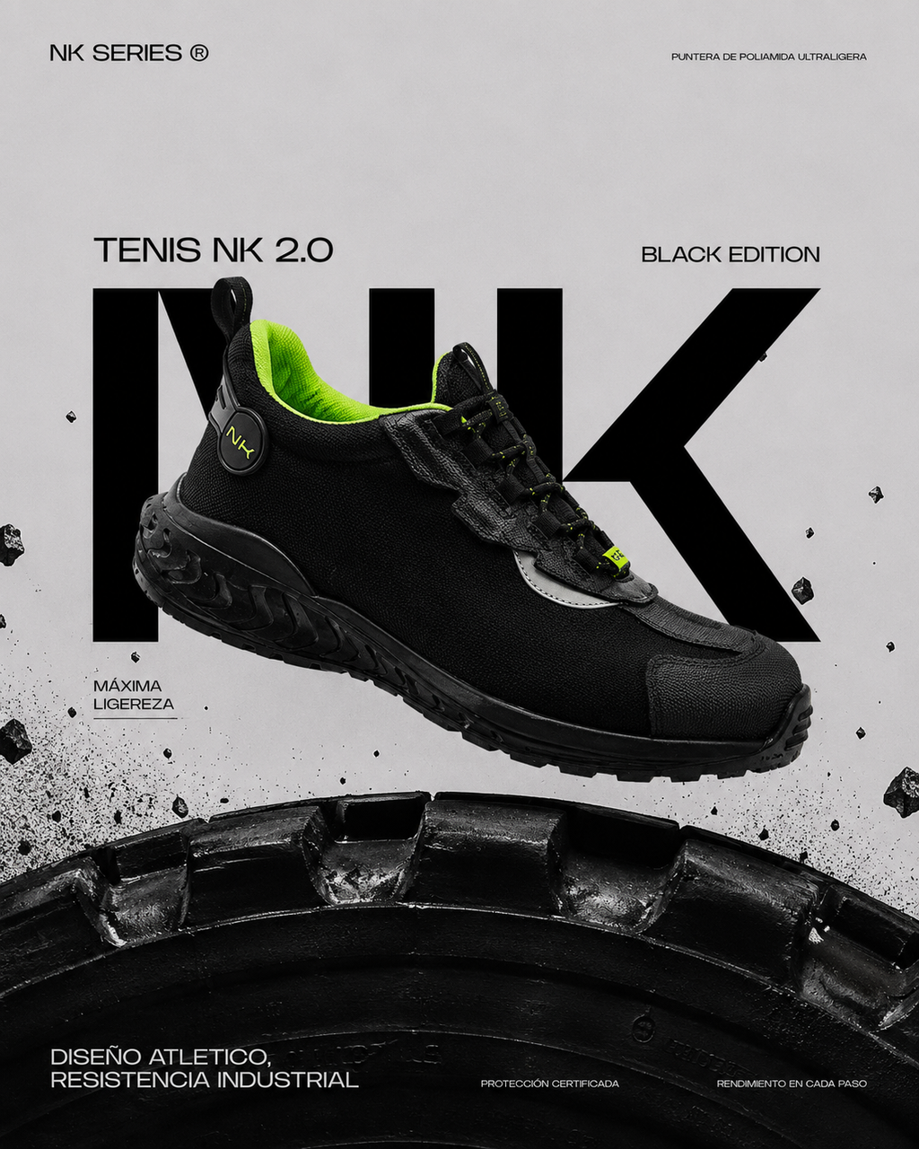 Tenis NK 2.0 Black Easy Lace